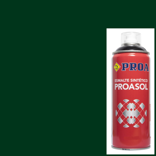 Esmalte directo sobre oxido. Satinado. Spray. PROANOX. verde botella ral 6005
